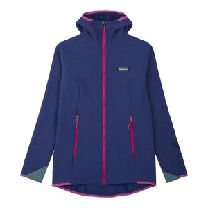 Patagonia R2 TechFace Hoodie Fleece Jacket Women’s Sound Blue Hooded XS Zip Up